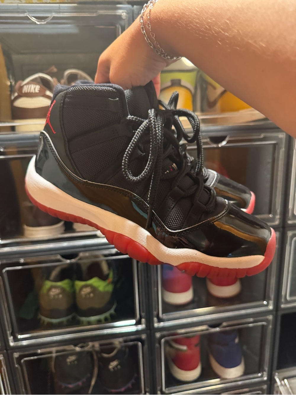 Jordan Kids' Black and Red High-Top Sneakers